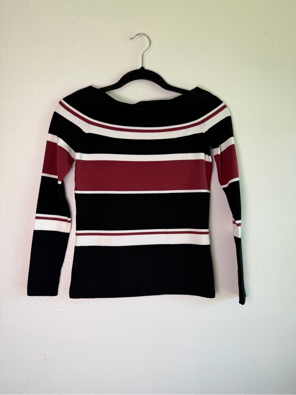 Veronica Beard off shoulder striped knit top size xs